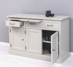 Sideboard Creme Landhausmöbel Kiefernholz Massiv 134x90x50 cm
