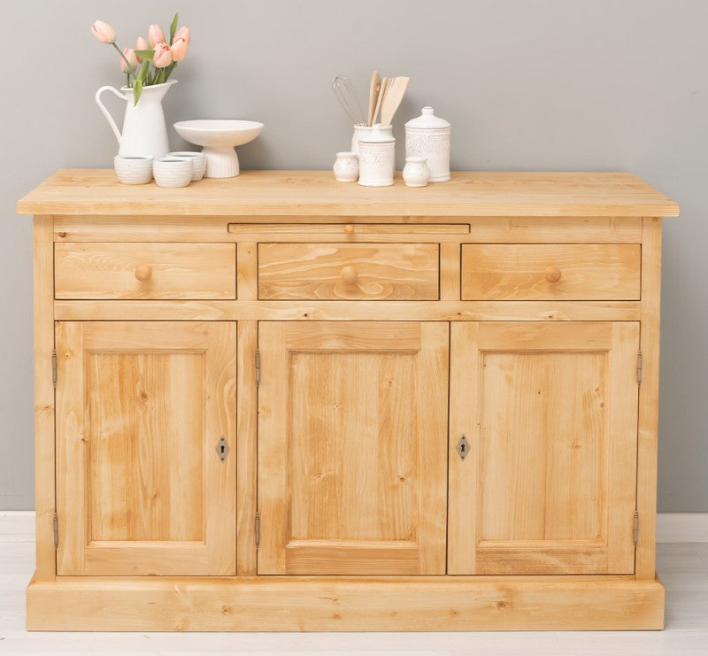 Sideboard Honigbraun Landhausmöbel Kiefernholz Massiv 134x90x50 cm