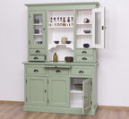 Landhaus Büffet Salbei Grün 138x197x50 cm Kiefernholz massiv