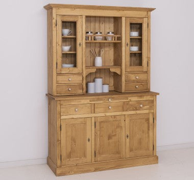 Landhausmöbel Büffet Schrank Natur 138x197x50 cm Kiefernholz massiv