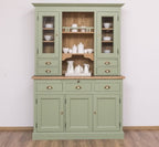 Landhausstil Büffet Salbei Grün 138x197x50 cm Kiefernholz massiv