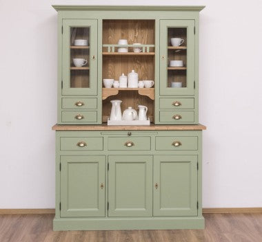 Landhausstil Büffet Salbei Grün 138x197x50 cm Kiefernholz massiv