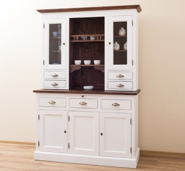 Landhausstil Büffet Weiß 138x197x50 cm Kiefernholz massiv