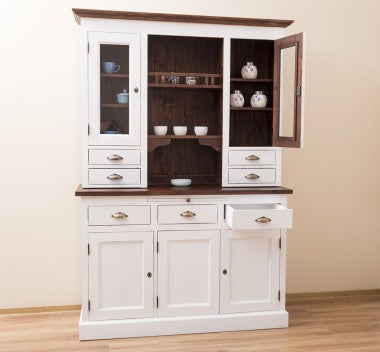 Landhausstil Büffet Weiß 138x197x50 cm Kiefernholz massiv