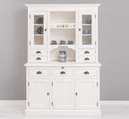 Landhaus Büffetschrank Weiß 138x197x50 cm Kiefernholz massiv