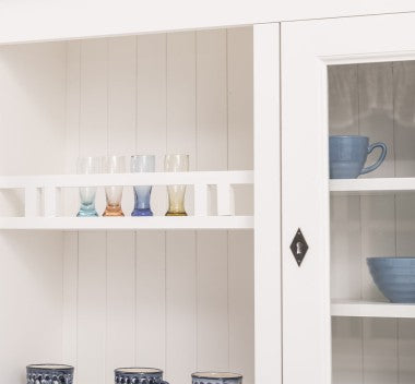 Landhaus Büffetschrank Weiß 138x197x50 cm Kiefernholz massiv
