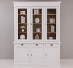 Landhaus Büffetschrank Weiß 183x240x51 cm Kiefernholz massiv