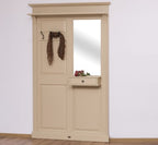 Garderobe mit Spiegel und einer Schublade 132x210x19 cm Kiefernholz massiv