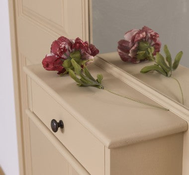 Garderobe mit Spiegel und einer Schublade 132x210x19 cm Kiefernholz massiv