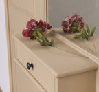 Garderobe mit Spiegel und einer Schublade 132x210x19 cm Kiefernholz massiv