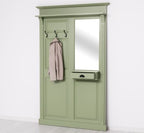 Landhaus Garderobe Salbei Grün 132x210x19 cm Kiefernholz massiv