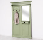 Landhaus Garderobe Salbei Grün 132x210x19 cm Kiefernholz massiv