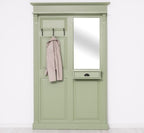 Landhaus Garderobe Salbei Grün 132x210x19 cm Kiefernholz massiv
