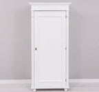 Landhausmöbel Schrank Kleiderschrank Weiß 85x180x58 cm Kiefernholz massiv