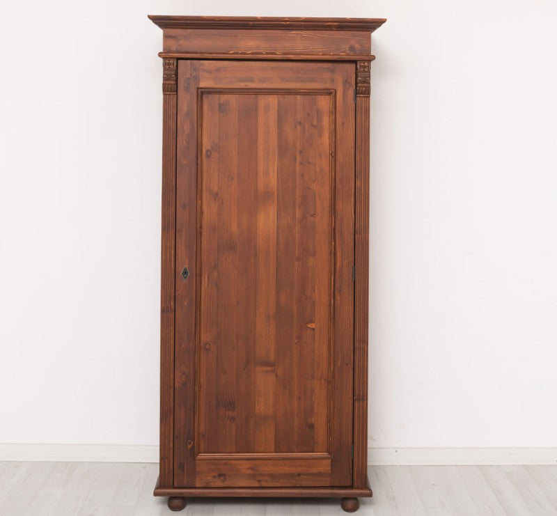 Landhaus Schrank Kleiderschrank 85x180x58 cm Kiefernholz massiv