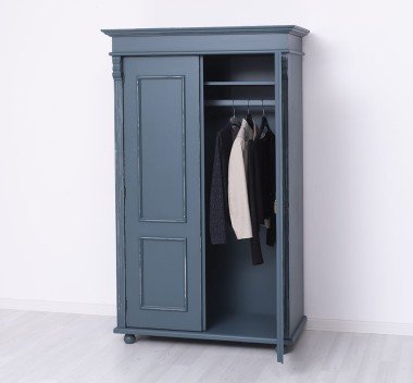 Schrank Kleiderschrank 110x180x58 cm Kiefernholz massiv