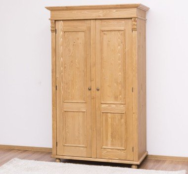 Schrank Kleiderschrank 110x180x58 cm Landhaus Natur Kiefernholz massiv