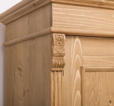 Schrank Kleiderschrank 110x180x58 cm Landhaus Natur Kiefernholz massiv