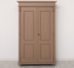 Landhaus Schrank Kleiderschrank Braun 110x180x58 cm Kiefernholz massiv