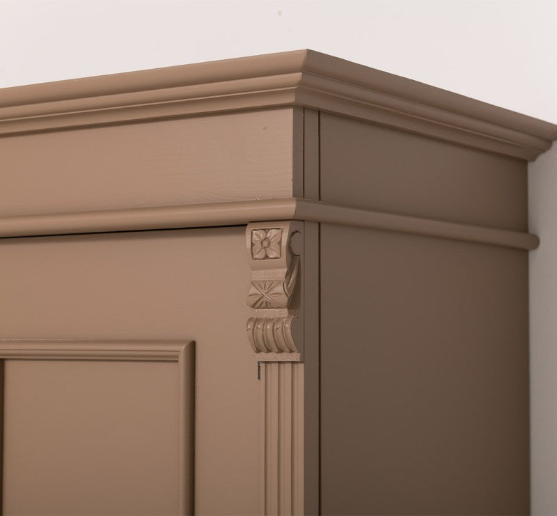 Landhaus Schrank Kleiderschrank Braun 110x180x58 cm Kiefernholz massiv