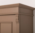 Landhaus Schrank Kleiderschrank Braun 110x180x58 cm Kiefernholz massiv
