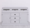 Sideboard Lichtgrau Landhausmöbel Kiefernholz Massiv 158x100x50 cm