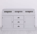 Sideboard Lichtgrau Landhausmöbel Kiefernholz Massiv 158x100x50 cm