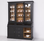 Landhaus Büffet Schwarz 164x226x50 cm  Kiefernholz massiv