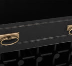 Landhaus Regal Schwarz Kiefernholz Massiv 78x210x41 cm