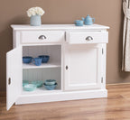 Sideboard Weiß Landhausmöbel Kiefernholz Massiv 120x90x45 cm
