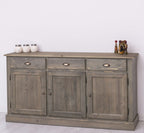 Sideboard Grau Chêne Landhausmöbel Kiefernholz Massiv 172x90x45 cm