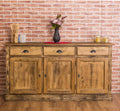 Sideboard Natur Landhausmöbel Kiefernholz Massiv 172x90x45 cm