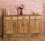 Sideboard Natur Landhausmöbel Kiefernholz Massiv 172x90x45 cm