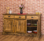 Sideboard Natur Landhausmöbel Kiefernholz Massiv 172x90x45 cm