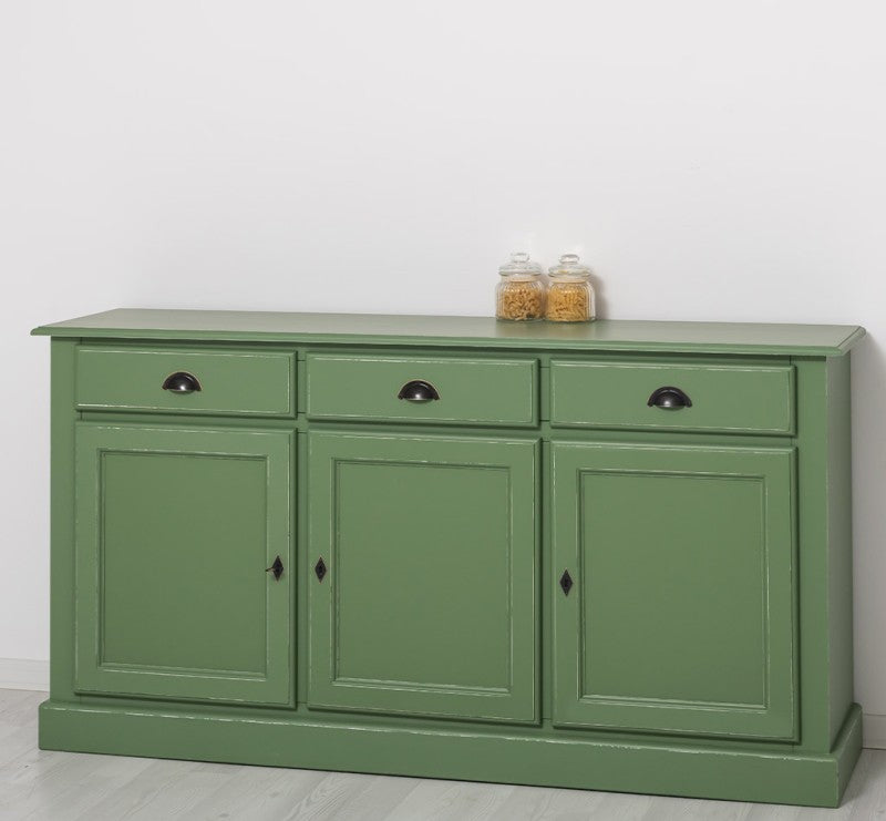 Sideboard Grün Landhausmöbel Kiefernholz Massiv 172x90x45 cm