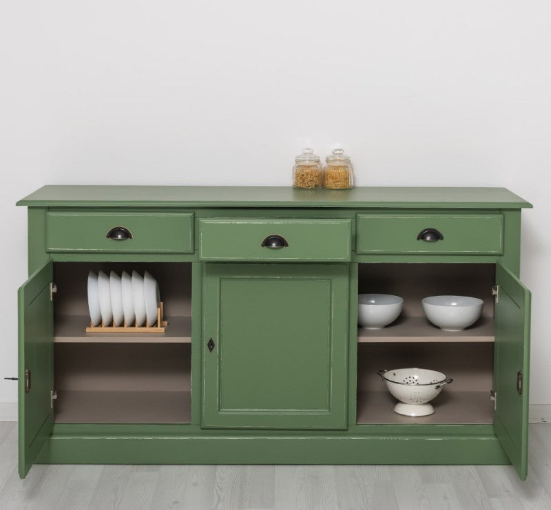 Sideboard Grün Landhausmöbel Kiefernholz Massiv 172x90x45 cm