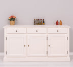 Sideboard Creme Landhausmöbel Kiefernholz Massiv 172x90x45 cm