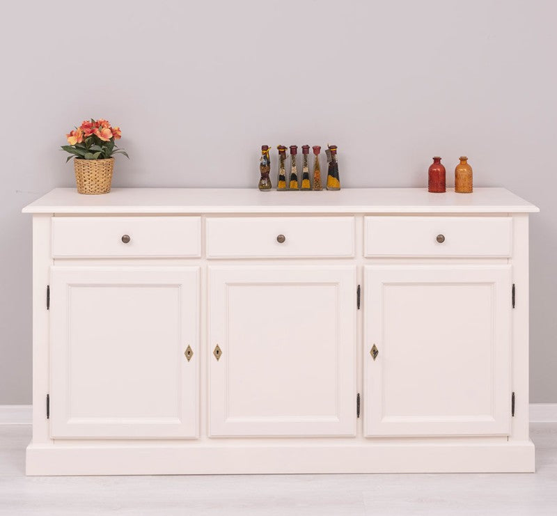 Sideboard Creme Landhausmöbel Kiefernholz Massiv 172x90x45 cm