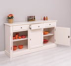 Sideboard Creme Landhausmöbel Kiefernholz Massiv 172x90x45 cm