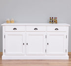 Sideboard Weiß Landhausmöbel Kiefernholz Massiv 172x90x45 cm