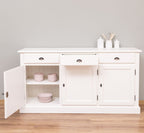 Sideboard Weiß Landhausmöbel Kiefernholz Massiv 172x90x45 cm