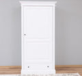 Landhausstil Kleiderschrank Weiß 103x200x59 cm Kiefernholz massiv