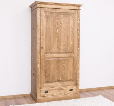 Schrank Kleiderschrank 103x200x59 cm Kiefernholz massiv