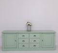 Landhausstil Sideboard Salbei Grün 219x78x51 cm Kiefernholz massiv