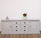 Sideboard mit 2 Türen und 6 Schubladen 219x78x51 cm Kiefernholz massiv