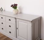 Sideboard mit 2 Türen und 6 Schubladen 219x78x51 cm Kiefernholz massiv