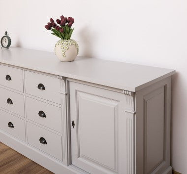 Sideboard mit 2 Türen und 6 Schubladen 219x78x51 cm Kiefernholz massiv