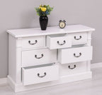 Landhaus Sideboard Weiß 122x75x41 cm Kiefernholz massiv