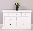 Landhausmöbel Sideboard Weiß 122x75x41 cm Kiefernholz massiv