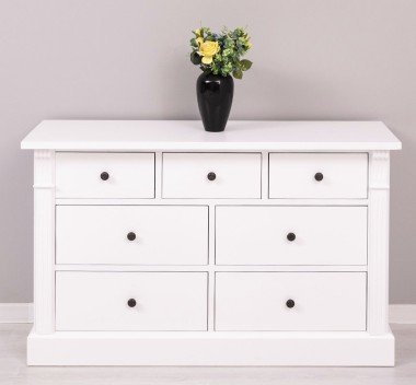 Landhausmöbel Sideboard Weiß 122x75x41 cm Kiefernholz massiv